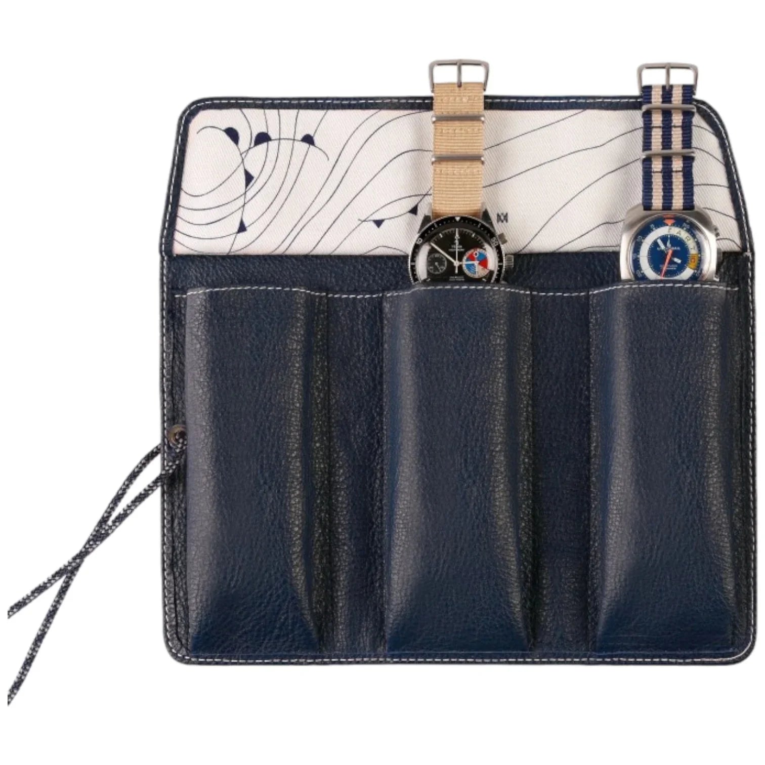 Marmotte pour 3 Montres - Ploumanac’h - Cuir - Avel & Men - étui voyage montre