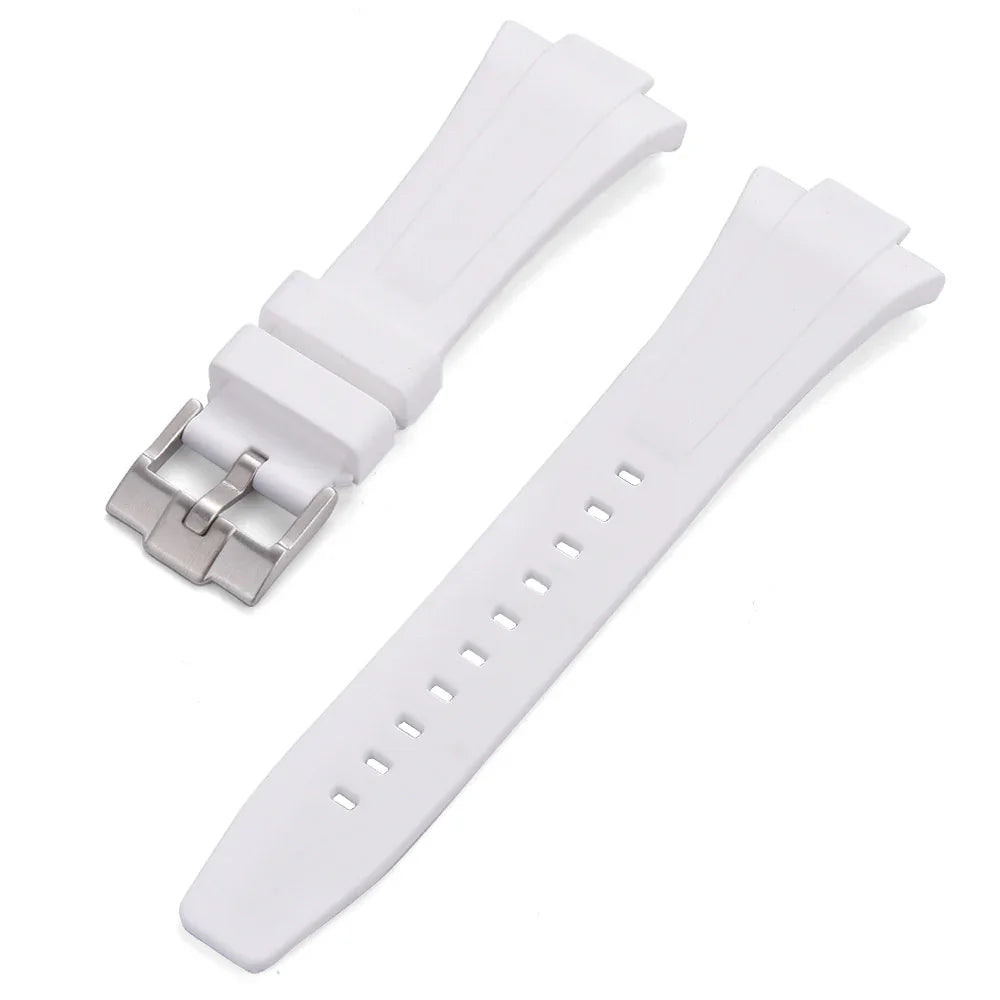 Bracelet en caoutchouc pour Tissot PRX - KronoKeeper - Blanc - bracelet caoutchouc montre