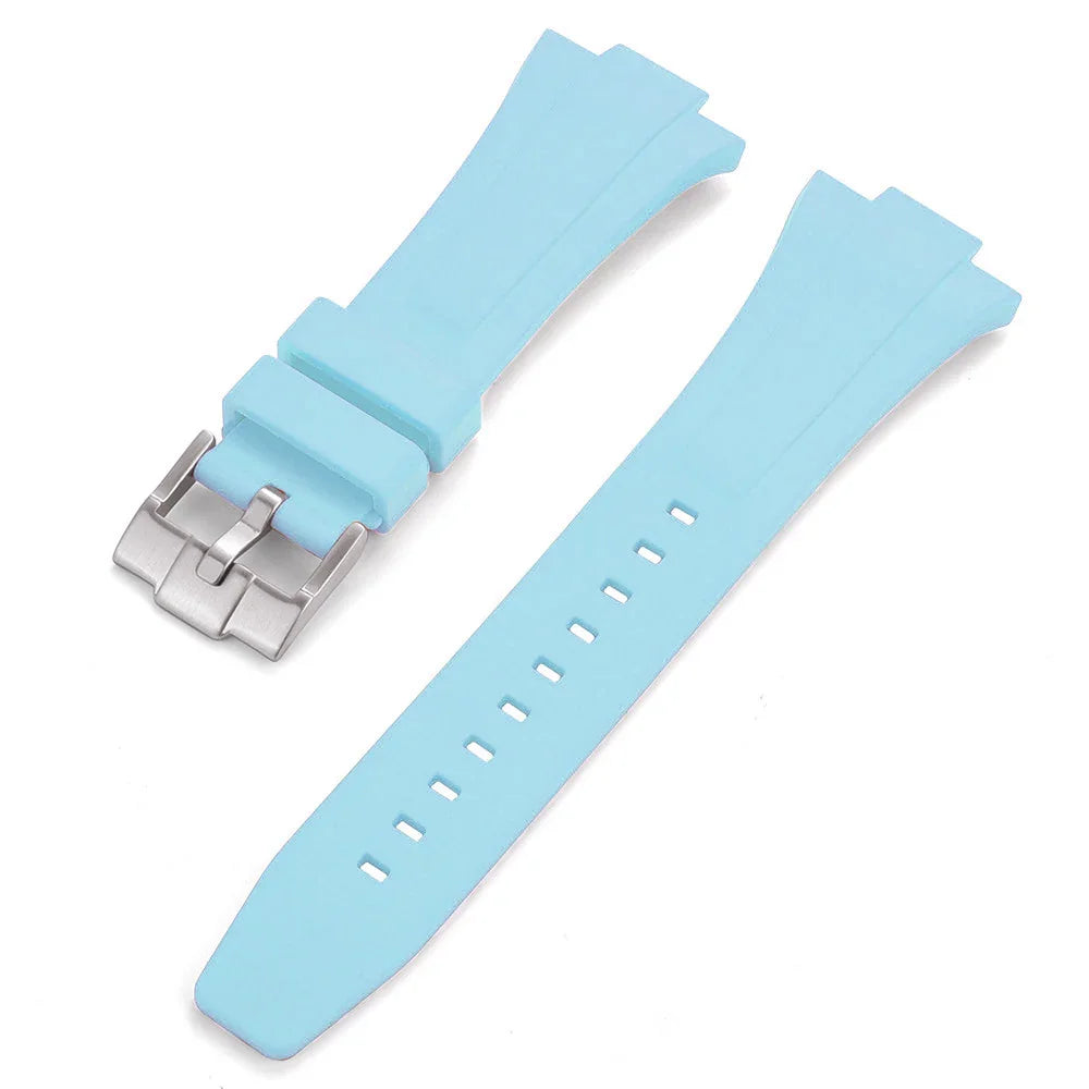 Bracelet en caoutchouc pour Tissot PRX - KronoKeeper - Bleu ciel - bracelet caoutchouc montre