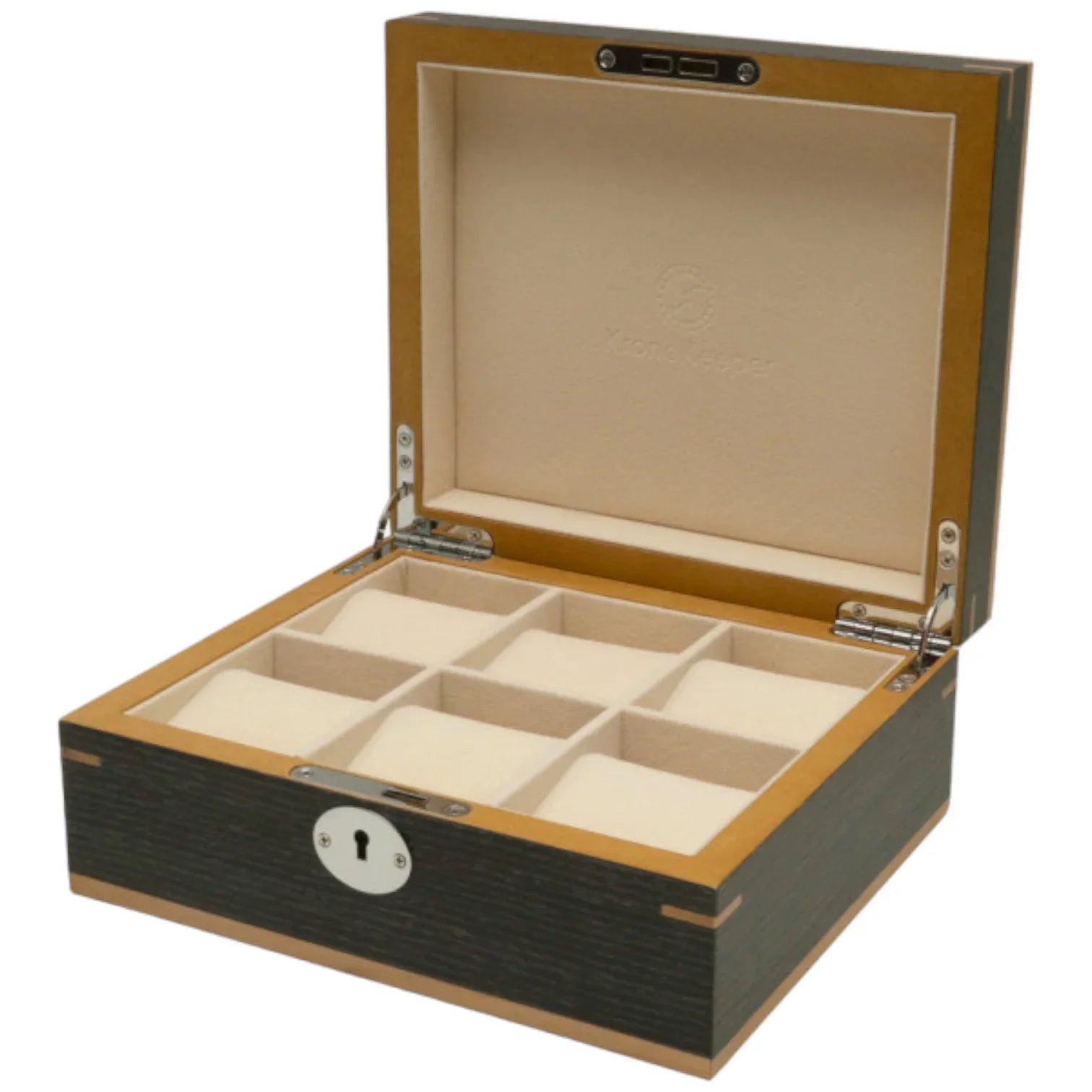 Clipperton - Coffret pour 6 Montres - Bois Gris - KronoKeeper - coffret montres