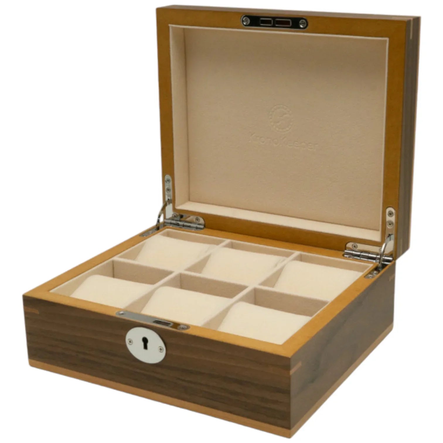 Clipperton - Coffret pour 6 Montres - Bois Marron - KronoKeeper - coffret montres