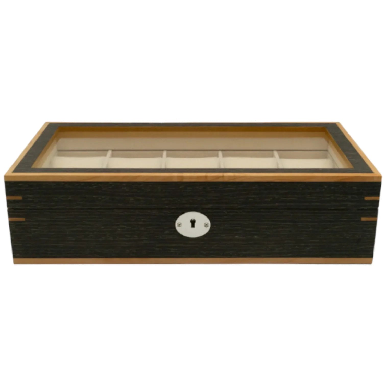 Clipperton - Coffret pour 10 Montres avec Couvercle en Verre - Bois Gris -  - vue 3