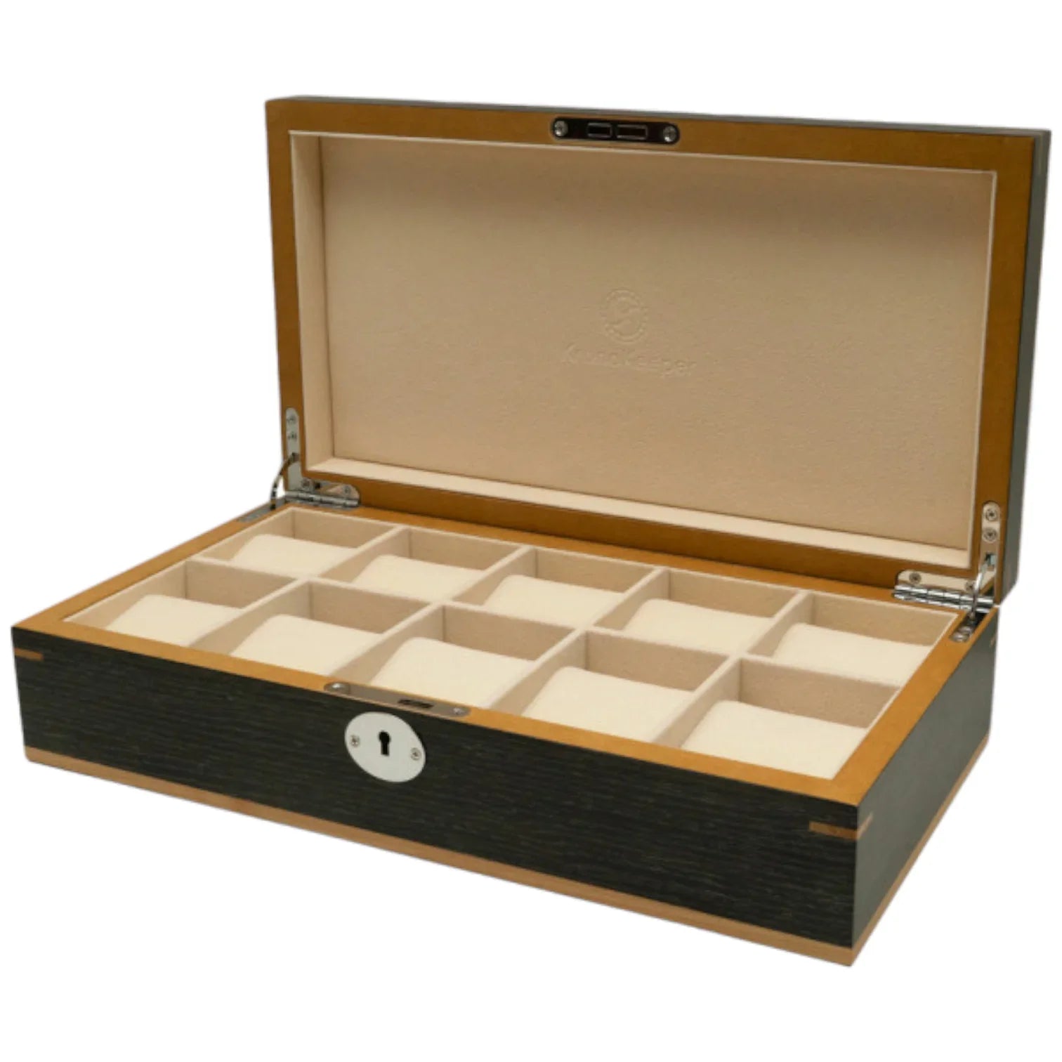 Clipperton - Coffret pour 10 Montres - Bois Gris - KronoKeeper - coffret montres