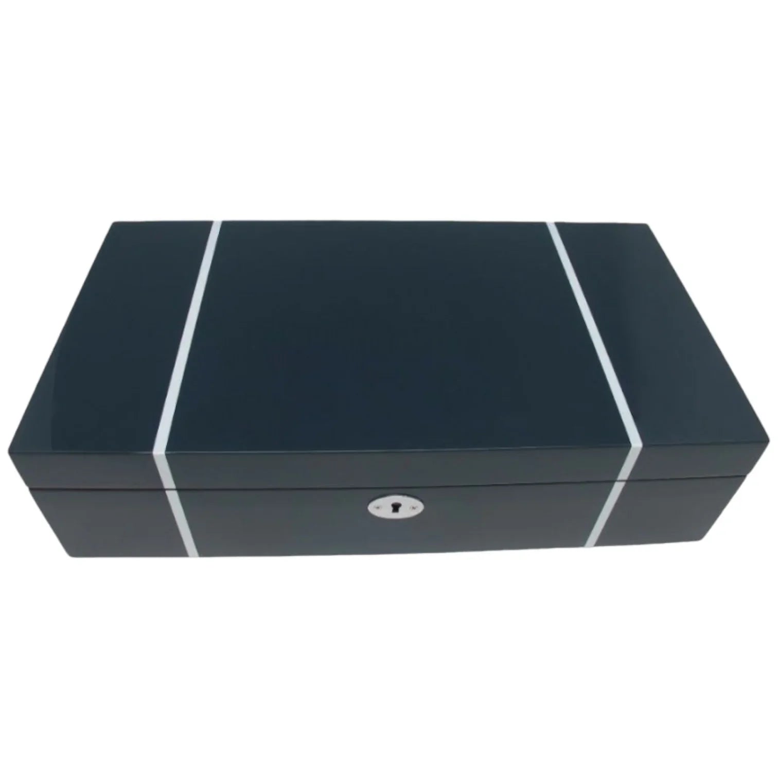 Coffret pour 10 Montres - Chêne Laqué Bleu - KronoKeeper - détail