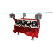 Table basse pour 8 montres - Moteur Ferrari V8 F355 Spider - Pièce unique - accessoire montre