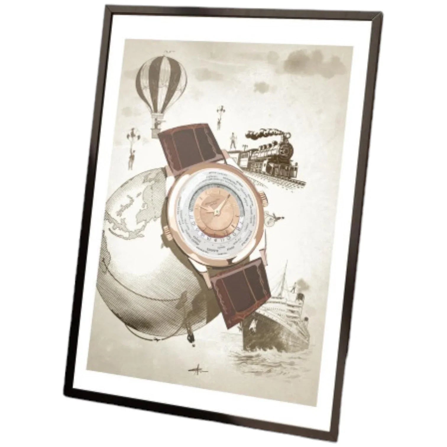 Worldtime - 40x50cm - Tirage d'Art - Watchoniste X MisterChrono - accessoire montre
