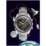 Moonwatch - 50x70cm - Watchoniste X MisterChrono tirage d'art - accessoire montre