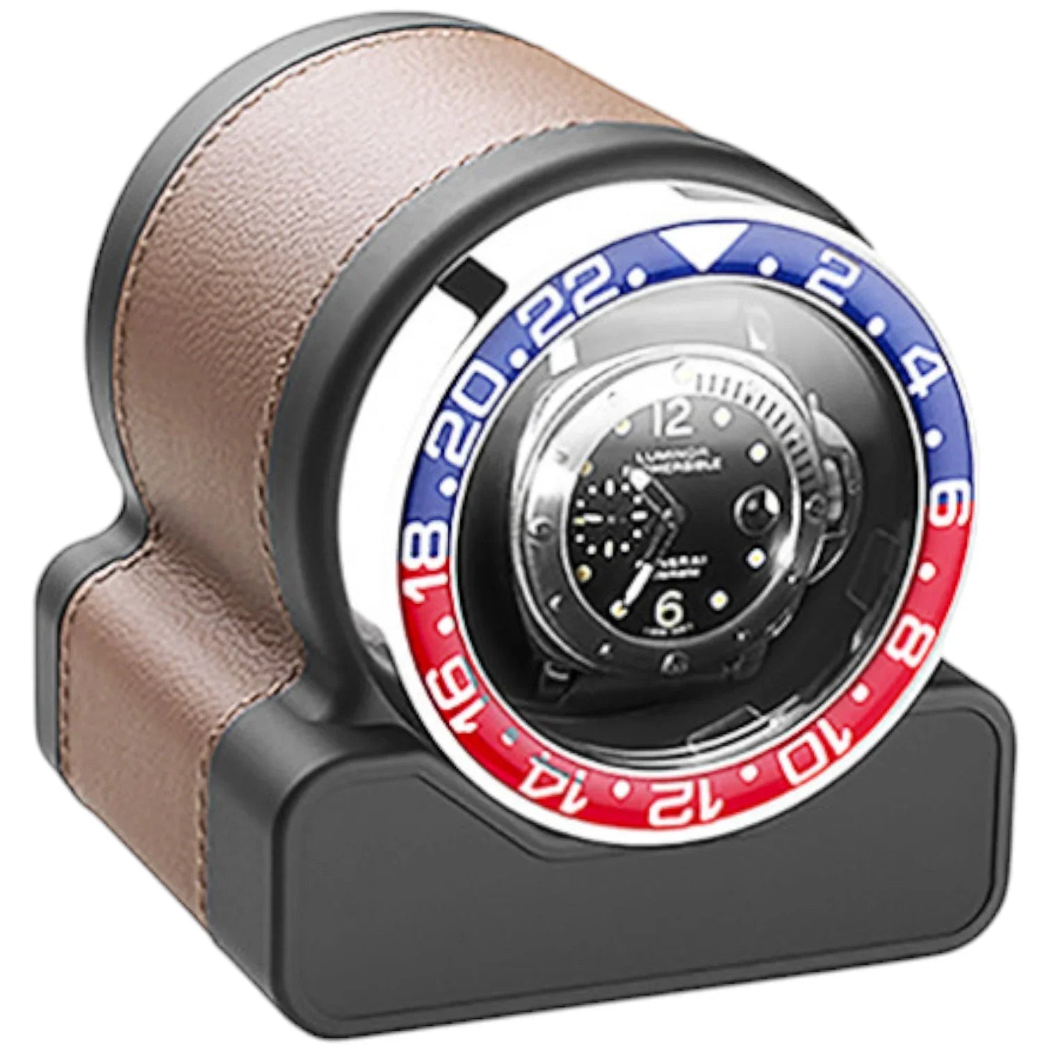 Remontoir pour 1 Montre - Rotor One - Lunette Bleue/Rouge - Scatola Del Tem - vue 3