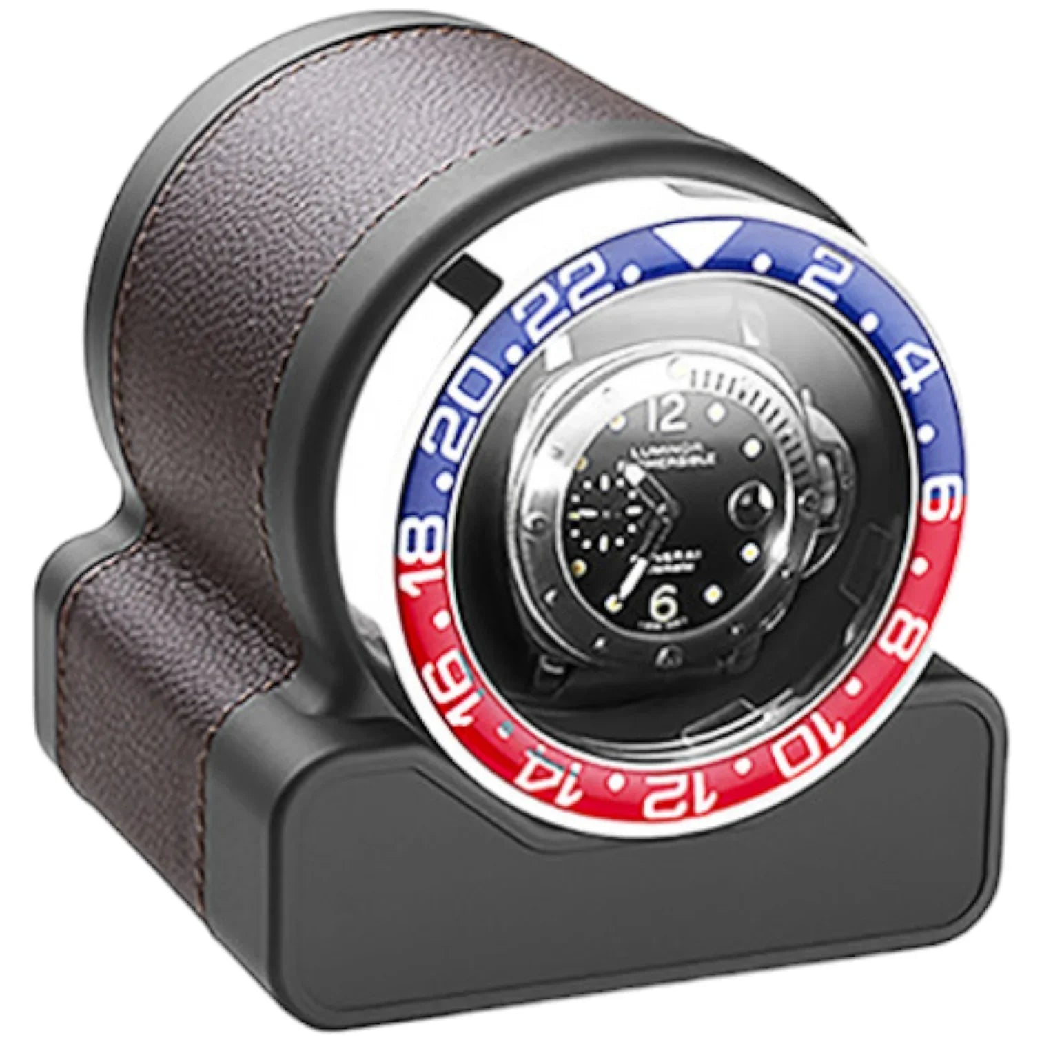 Remontoir pour 1 Montre - Rotor One - Lunette Bleue/Rouge - Scatola Del Tem - vue 4
