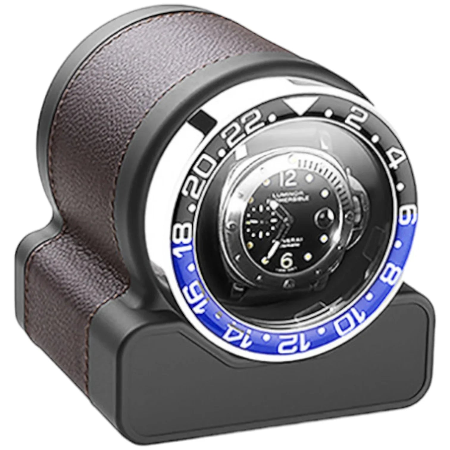 Remontoir pour 1 Montres - Rotor One - Lunette Noire/Bleue - Scatola Del Te - vue 4