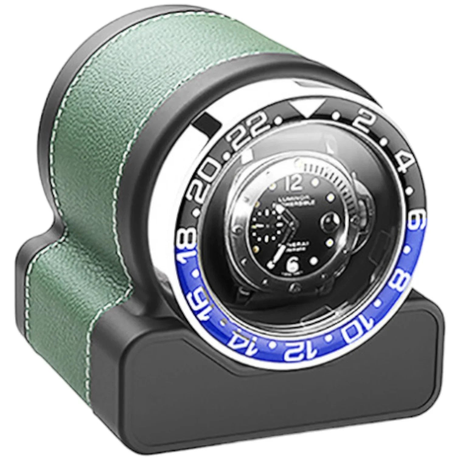 Remontoir pour 1 Montres - Rotor One - Lunette Noire/Bleue - Scatola Del Te - vue 5
