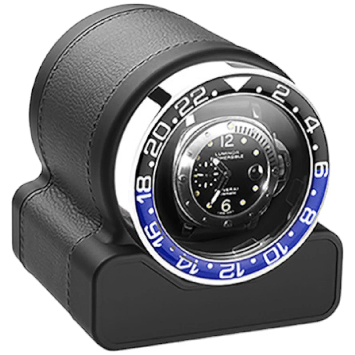 Remontoir pour 1 Montres - Rotor One - Lunette Noire/Bleue - Scatola Del Te - vue 6