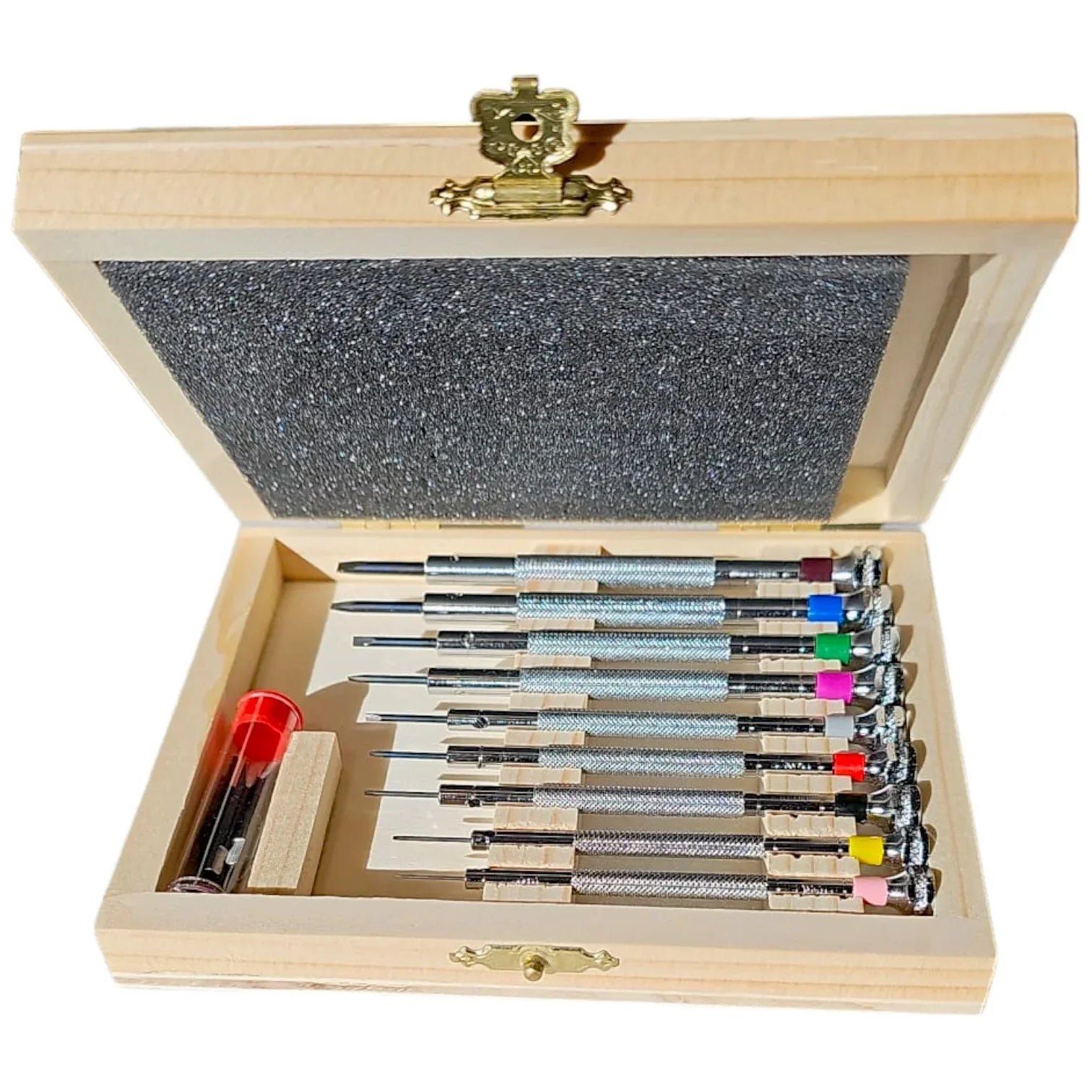 Jeu de 9 tournevis Beco dans un coffret bois - coffret montres