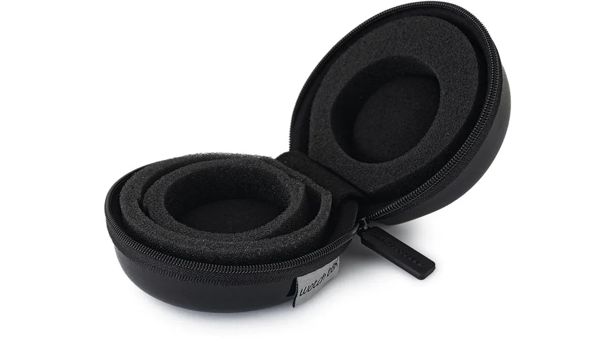 Ecrin de voyage pour une montre Donut noir - vue détail
