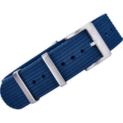 Bracelet Nato nervuré en nylon – KronoKeeper – Bleu marine - bracelet NATO nylon montre