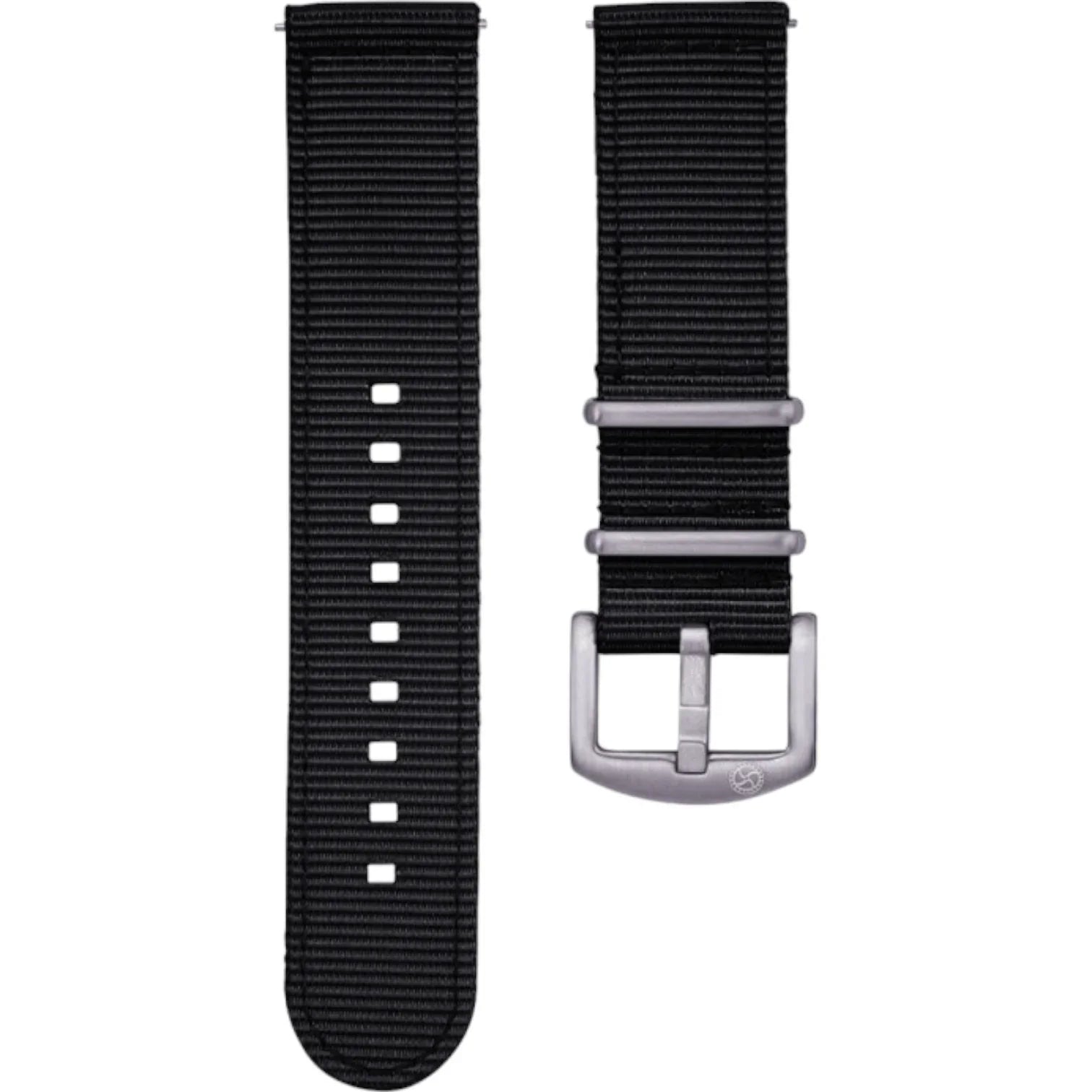 Bracelet Nato 2 pièces en nylon – KronoKeeper – Noir - bracelet NATO nylon montre