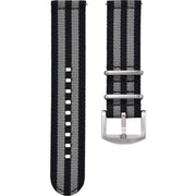 Bracelet Nato 2 pièces en nylon – KronoKeeper – Noir et gris - bracelet NATO nylon montre