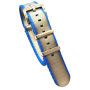 Bracelet Nato Seat Belt en nylon – KronoKeeper – Gris et bleu - bracelet NATO nylon montre