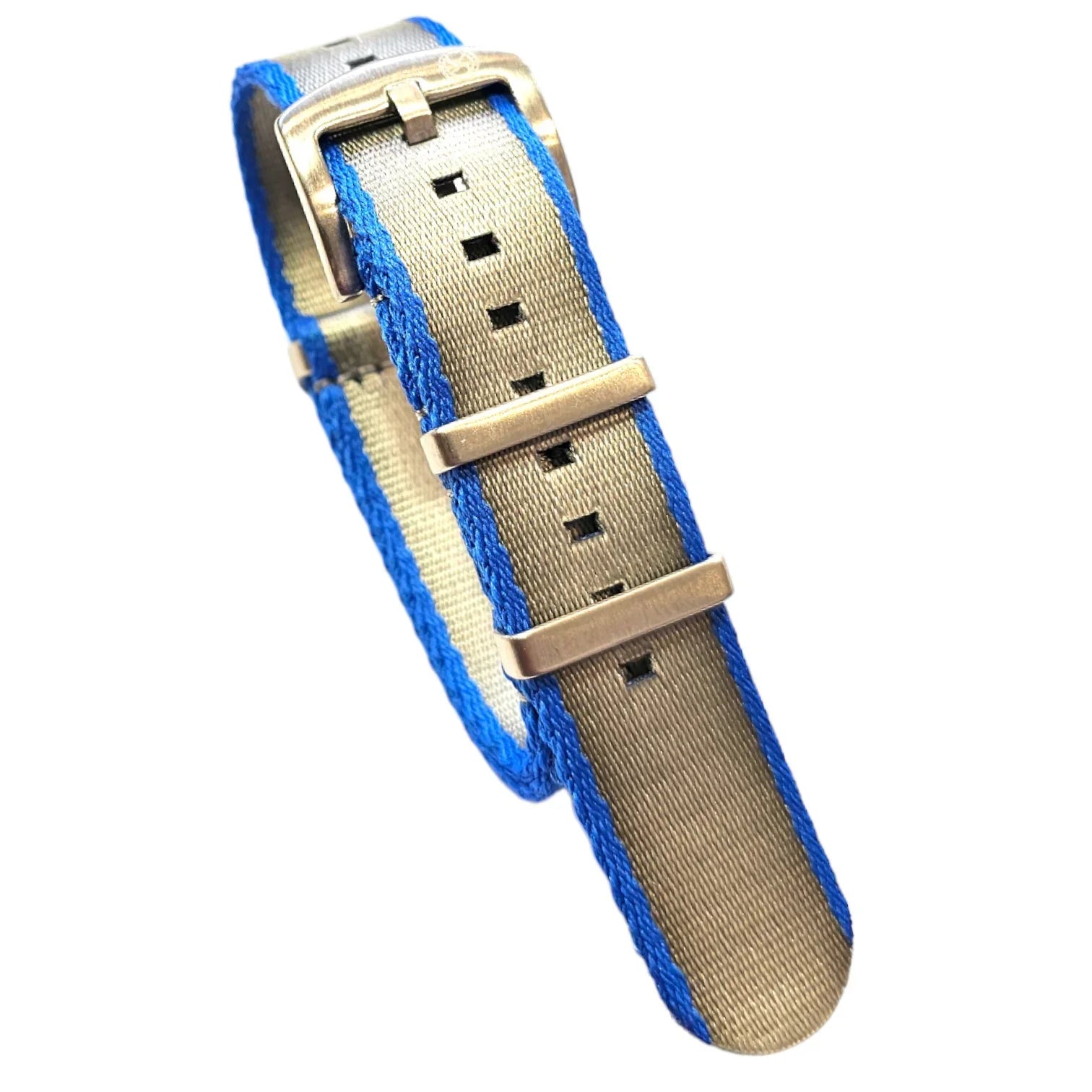 Bracelet Nato Seat Belt en nylon – KronoKeeper – Gris et bleu - bracelet NATO nylon montre