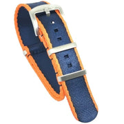 Bracelet Nato Seat Belt en nylon – KronoKeeper – Orange et bleu - bracelet NATO nylon montre