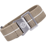 Bracelet Parachute en nylon – KronoKeeper – Beige et blanc - bracelet NATO nylon montre