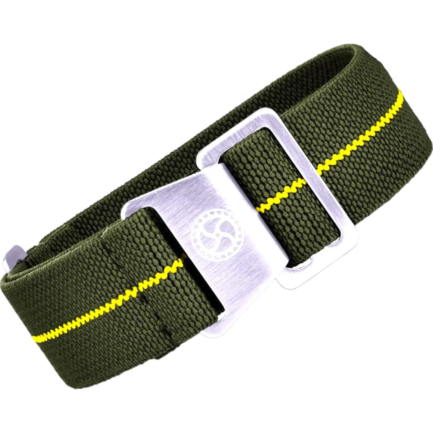 Bracelet Parachute en nylon – KronoKeeper – Vert et jaune - bracelet NATO nylon montre