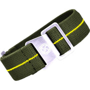 Bracelet Parachute en nylon – KronoKeeper – Vert et jaune - bracelet NATO nylon montre