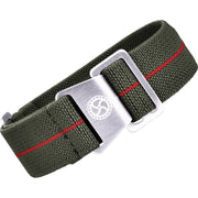 Bracelet Parachute en nylon – KronoKeeper – Vert et rouge - bracelet NATO nylon montre