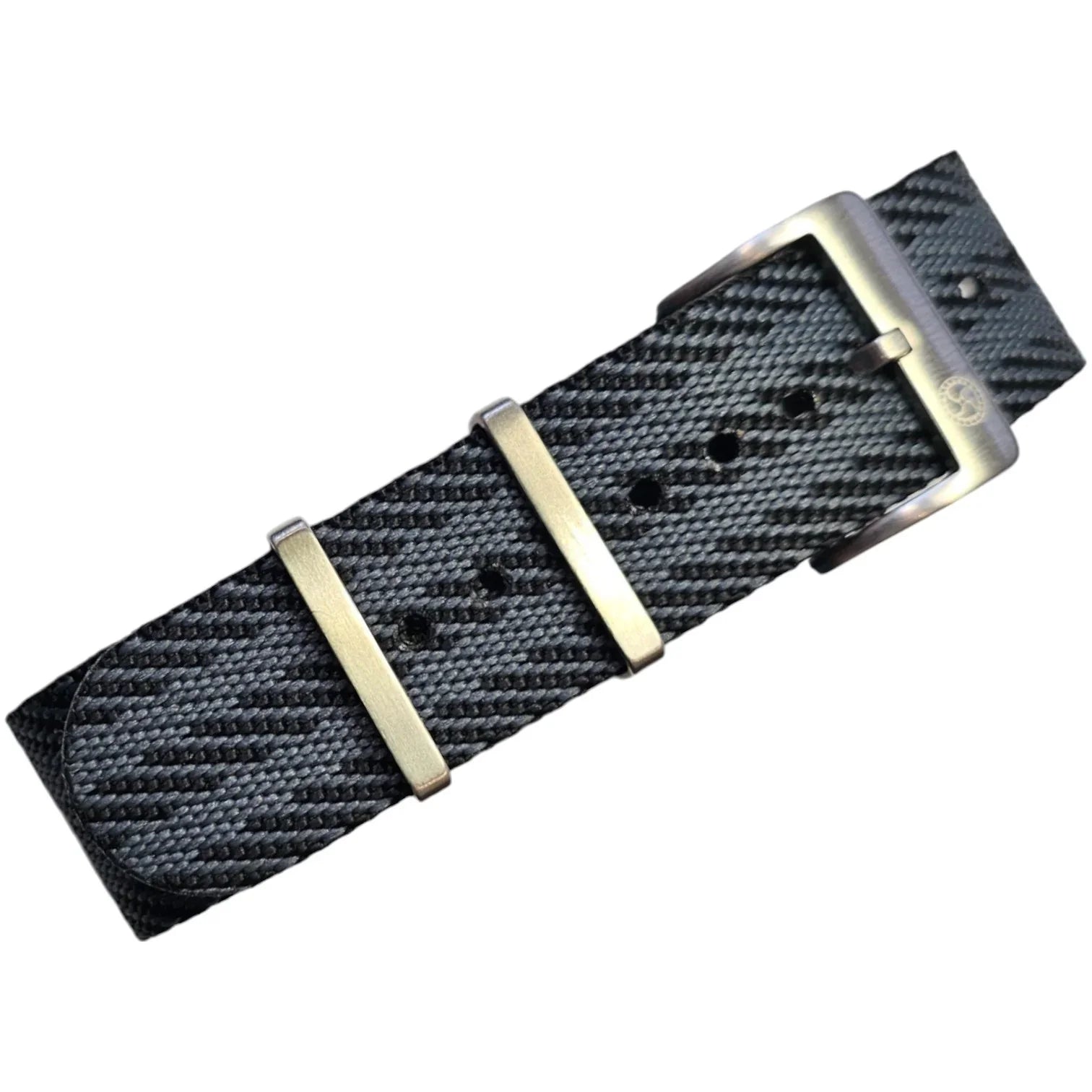 Bracelet Nato Premium en nylon – KronoKeeper – Noir et gris - bracelet NATO nylon montre