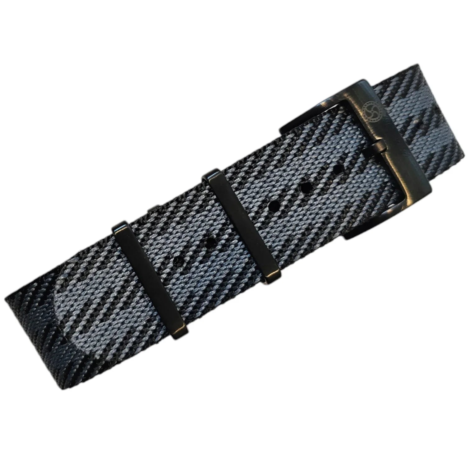 Bracelet Nato Premium PVD en nylon – KronoKeeper – Noir et gris - bracelet NATO nylon montre