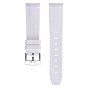 Bracelet en caoutchouc texturé pour Omega MoonSwatch - KronoKeeper - Blanc - bracelet caoutchouc montre