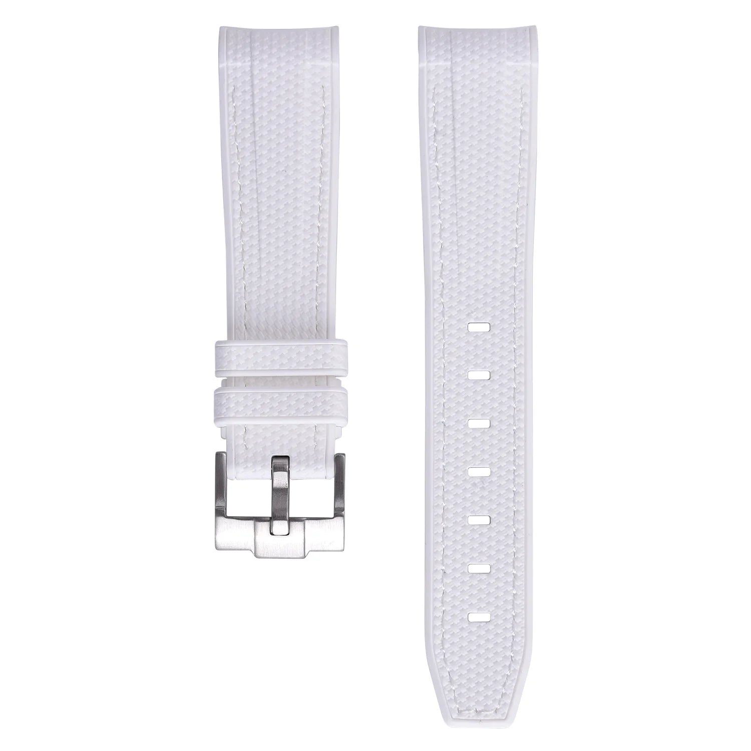 Bracelet en caoutchouc texturé pour Omega MoonSwatch - KronoKeeper - Blanc - bracelet caoutchouc montre