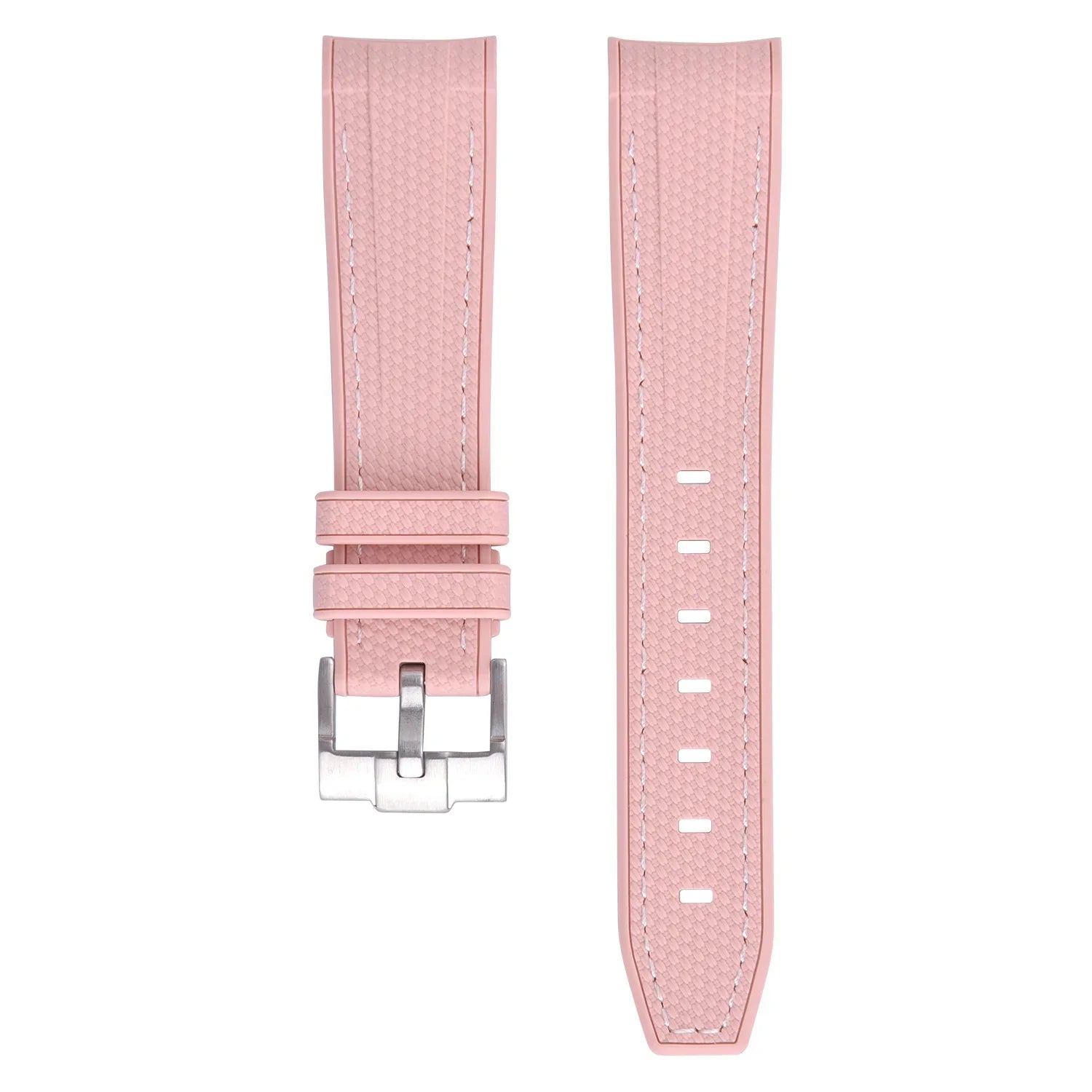 Bracelet en caoutchouc texturé pour Omega MoonSwatch - KronoKeeper - Rose - bracelet caoutchouc montre