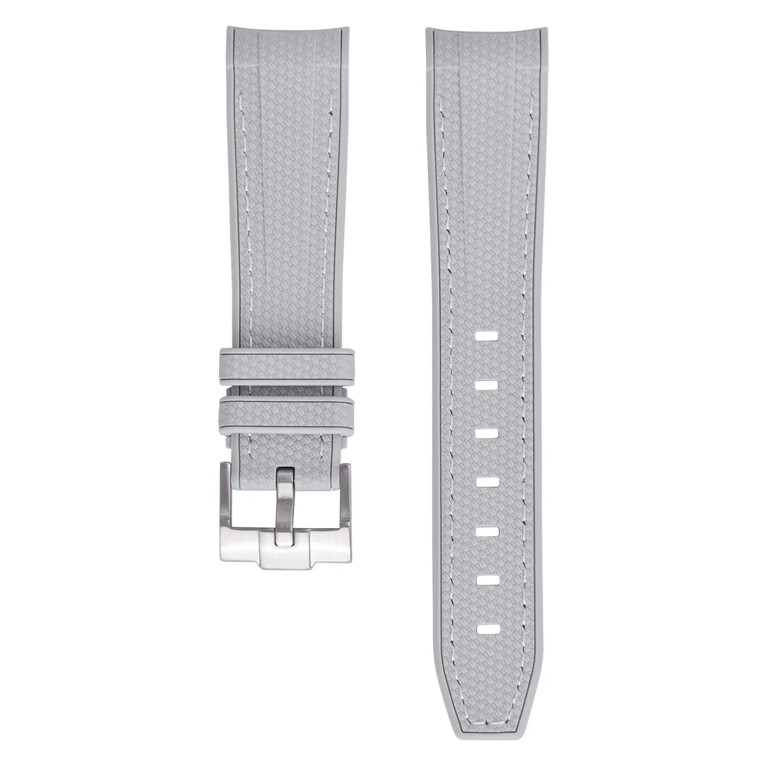 Bracelet en caoutchouc texturé pour Omega MoonSwatch - KronoKeeper - Gris - bracelet caoutchouc montre