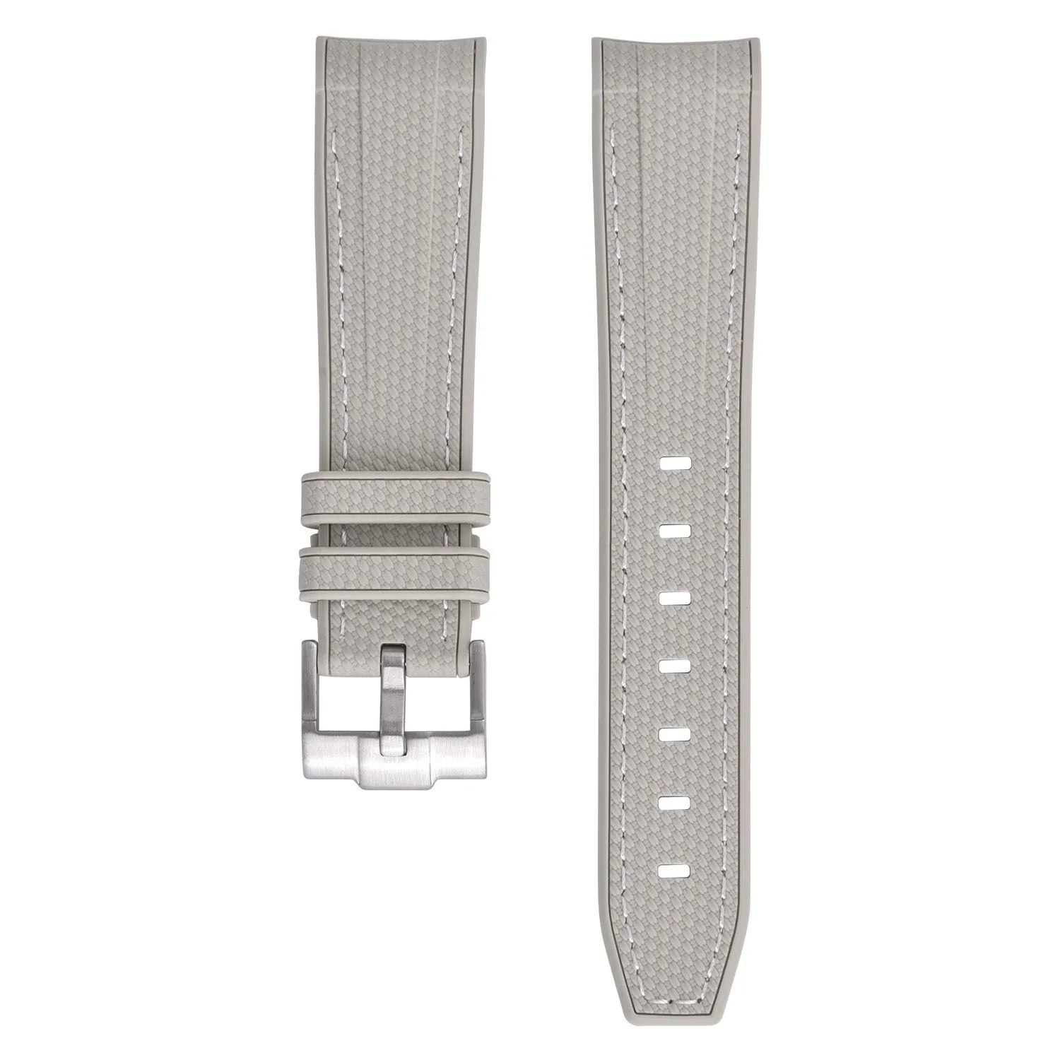 Bracelet en caoutchouc texturé pour Omega MoonSwatch - KronoKeeper - Beige - bracelet caoutchouc montre