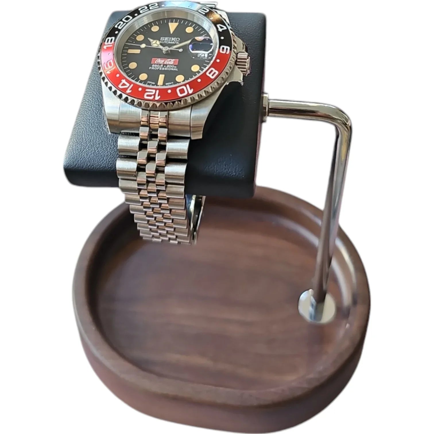 Support de montre en noyer KronoKeeper (simple) - détail