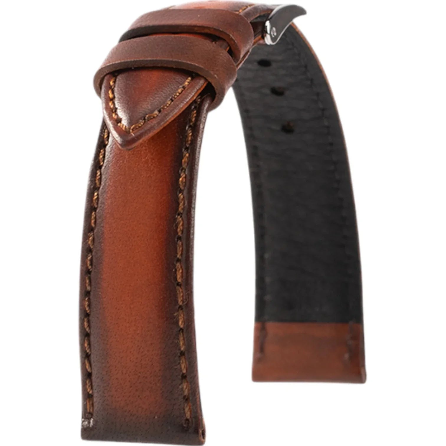 Bracelet en cuir de veau patiné - Louis - KronoKeeper - Marron - bracelet KronoKeeper