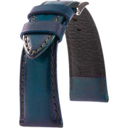 Bracelet en cuir de veau patiné - Louis - KronoKeeper - Bleu - bracelet KronoKeeper