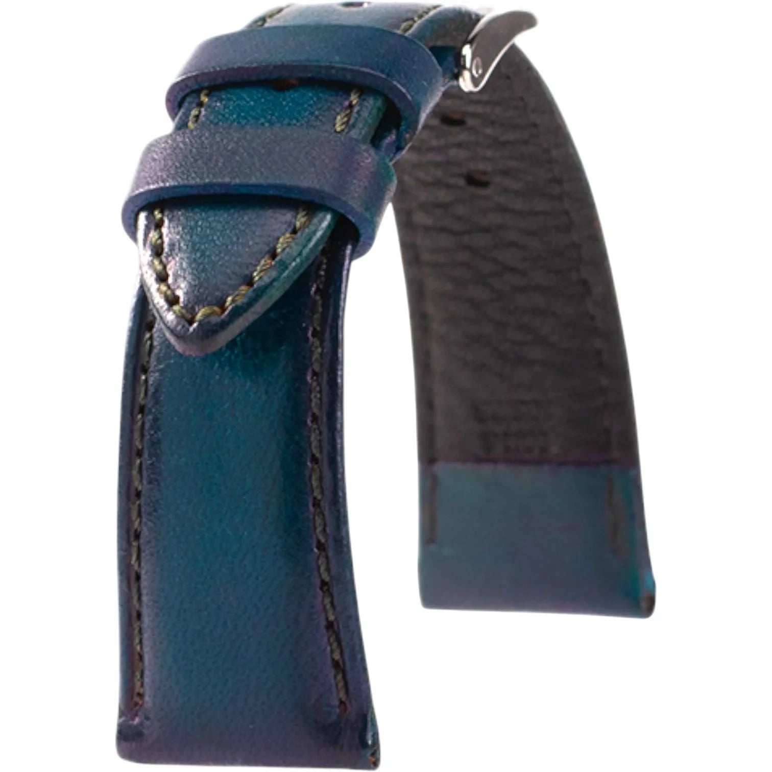 Bracelet en cuir de veau patiné - Louis - KronoKeeper - Bleu - bracelet KronoKeeper