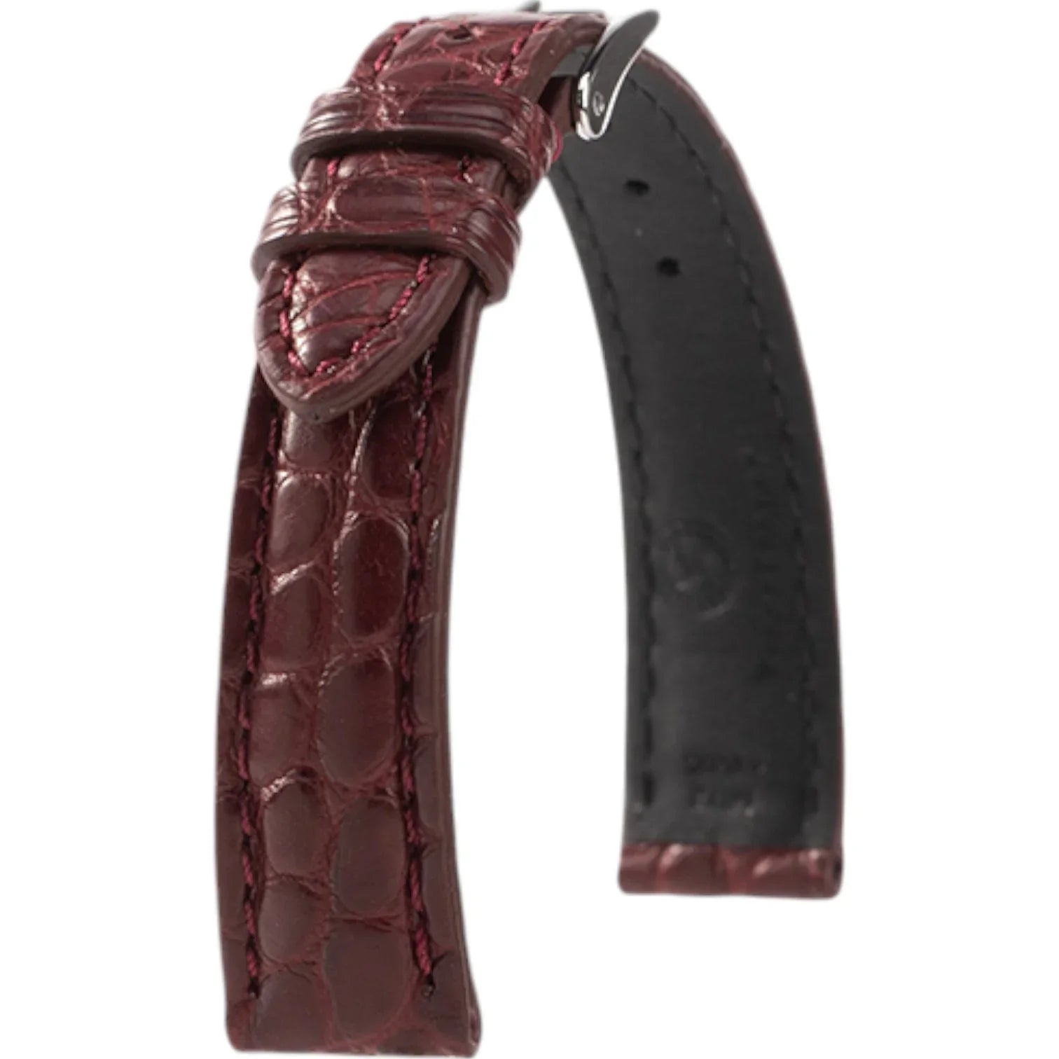 Bracelet en cuir d’alligator - Félicia - KronoKeeper - Bordeaux - bracelet cuir alligator montre