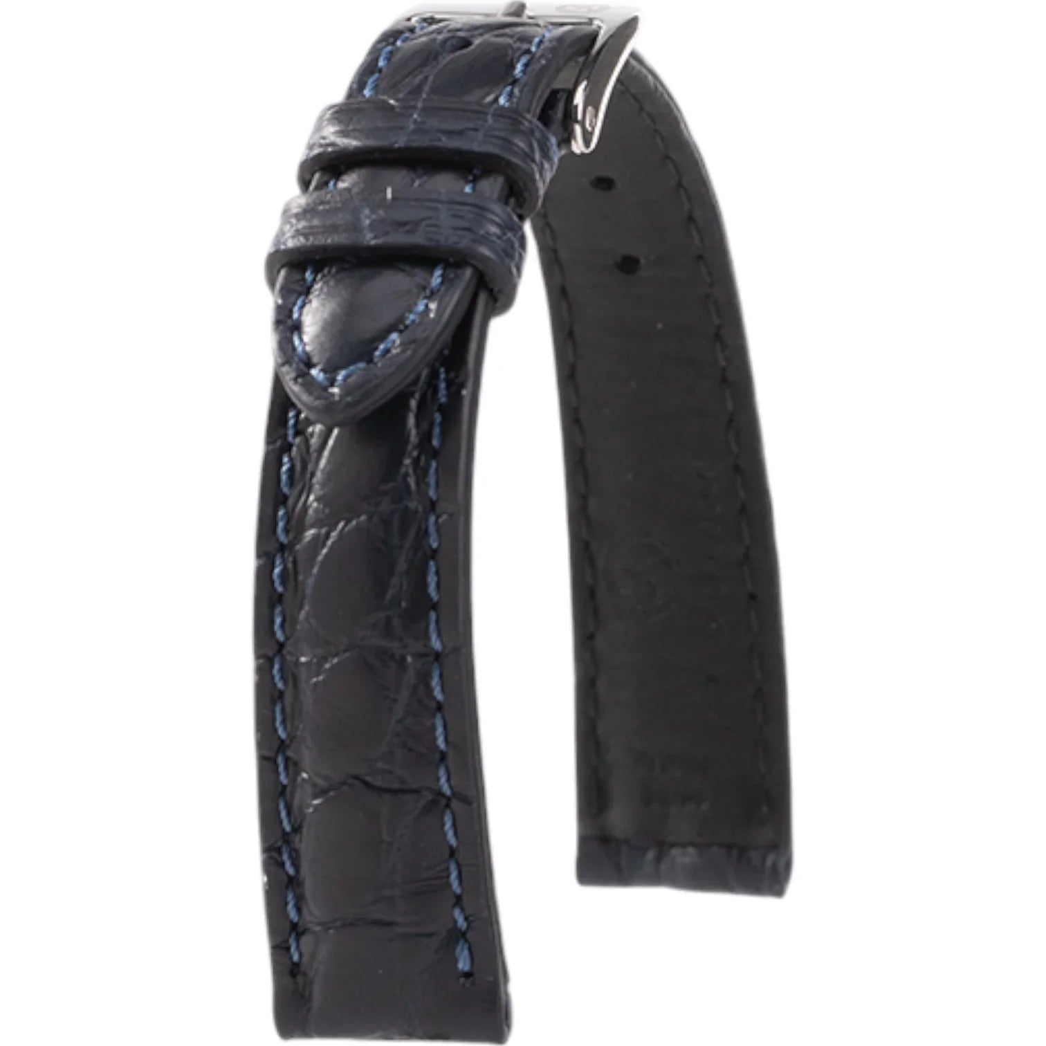 Bracelet en cuir d’alligator - Félicia - KronoKeeper - Bleu nuit - bracelet cuir alligator montre