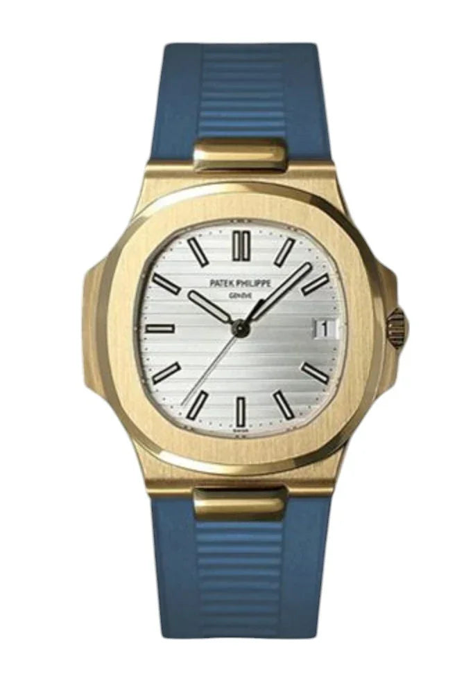 Bracelet RubberB PK77 pour Patek Philippe Nautilus Denim bleu - détail