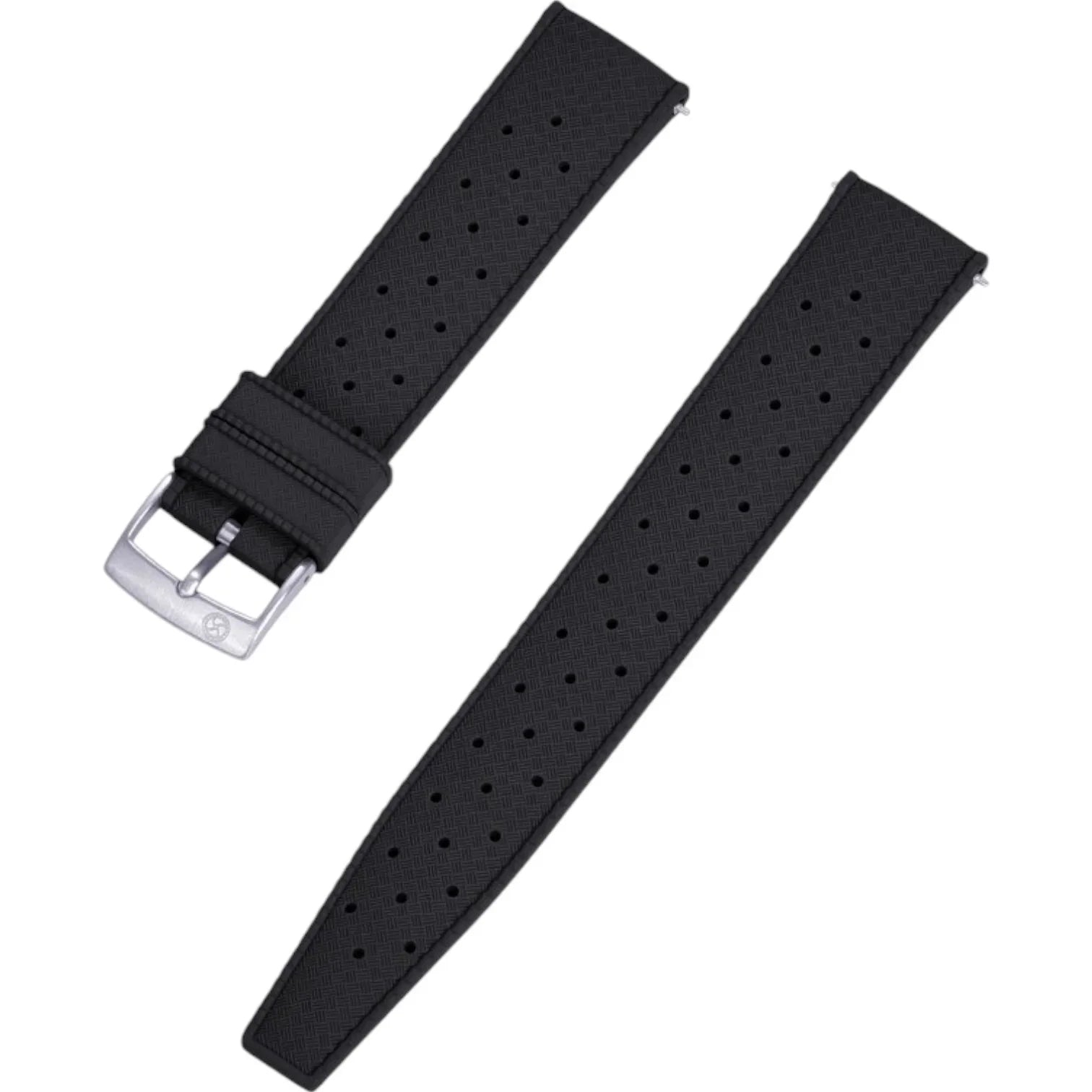 Bracelet en caoutchouc - Tropic - KronoKeeper - Noir - bracelet caoutchouc montre