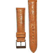 Bracelet en cuir d'autruche - Lic Leather - Cognac - accessoire montre