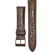 Bracelet en cuir d'autruche - Lic Leather - Chocolat - accessoire montre
