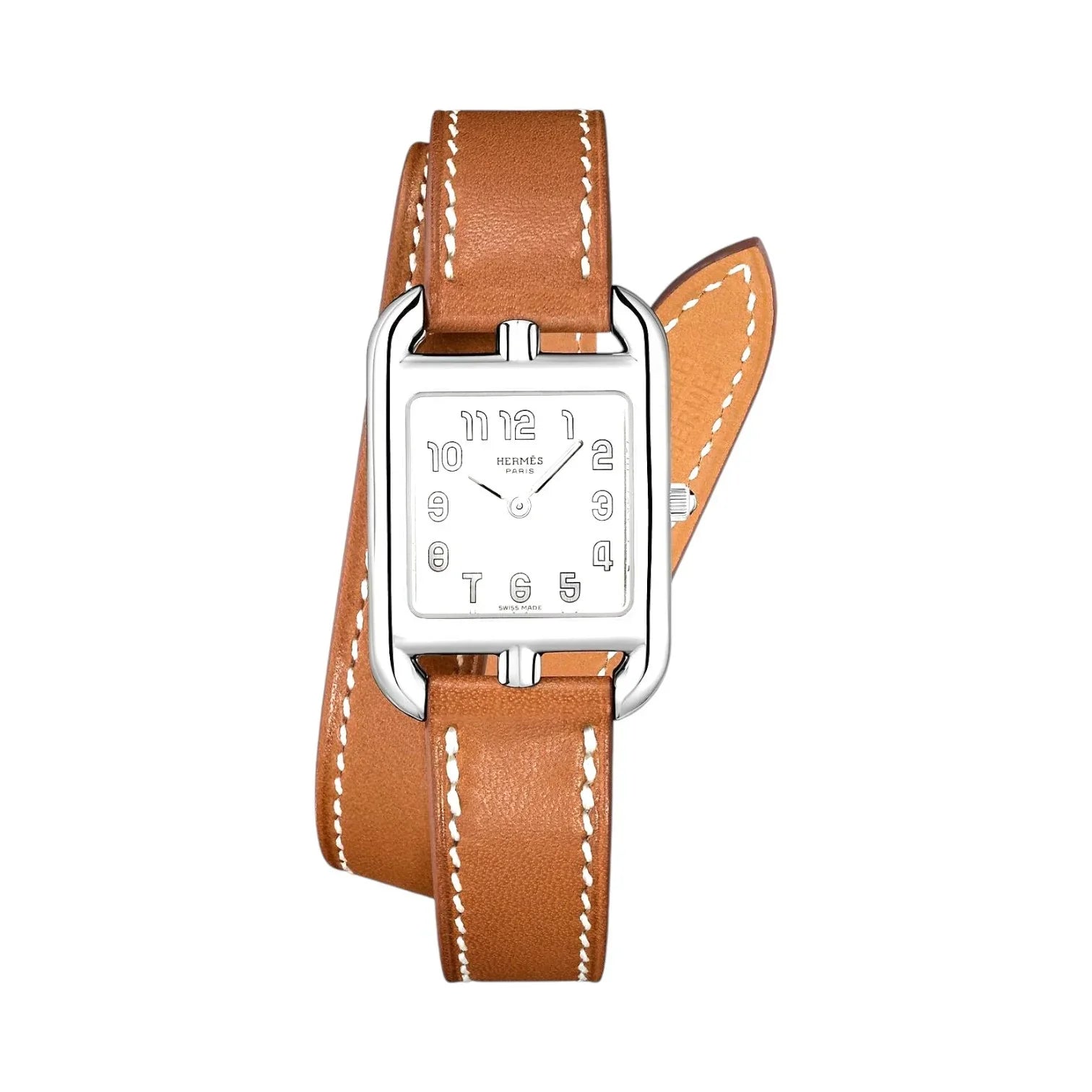 Bracelet Double Tour en cuir de veau Baranil - LIC Leather - Cognac - vue 4