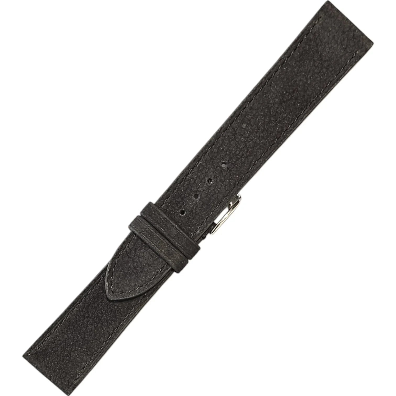 Bracelet en cuir de taureau nubuck - Lic Leather - noir - détail
