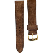 Bracelet en cuir de taureau nubuck - Lic Leather - chocolat - accessoire montre