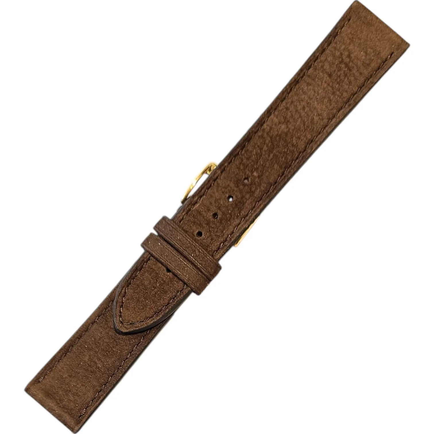 Bracelet en cuir de taureau nubuck - Lic Leather - chocolat - détail