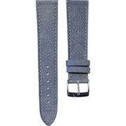 Bracelet en cuir de taureau nubuck - Lic Leather - bleu denim - accessoire montre